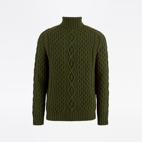 Unisex Aran Turtleneck