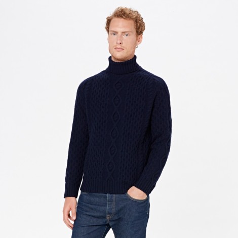 Unisex Aran Turtleneck