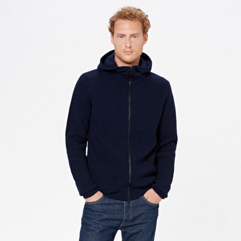 Cardigan With Zip And Man Hood