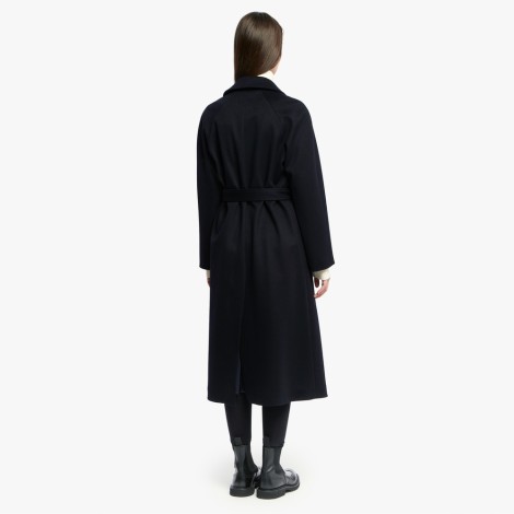 Afrodite Coat In Virgin Wool With Pleated Lining Woman