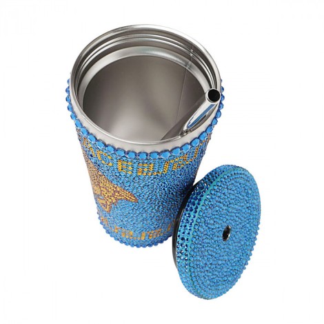 medusa studded travel mug