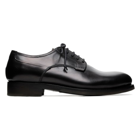 Silvano Sassetti Zurigo Black Leather Derby Shoes - Silvano Sassetti