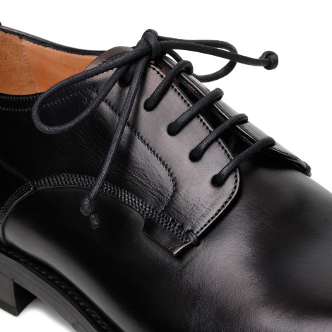 Silvano Sassetti Zurigo Black Leather Derby Shoes - Silvano Sassetti