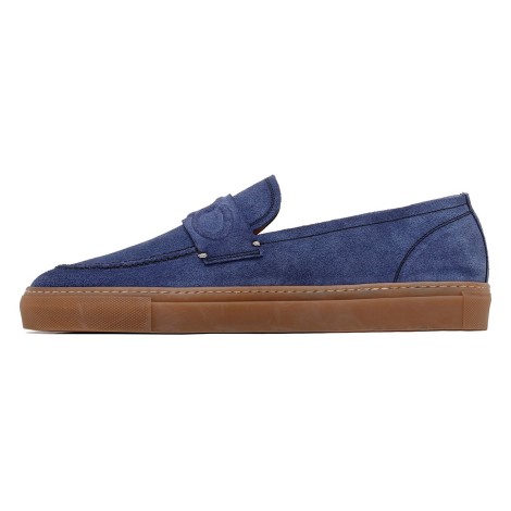 Silvano Sassetti St. Tropez Blue Suede Loafers - Silvano Sassetti