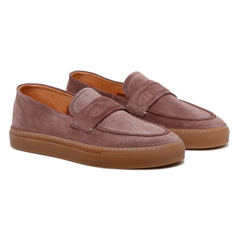 Silvano Sassetti St. Tropez Brown Suede Loafers - Silvano Sassetti