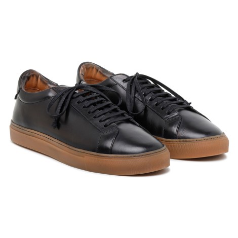 Silvano Sassetti Romilly Black Leather Sneakers - Silvano Sassetti