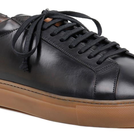 Silvano Sassetti Romilly Black Leather Sneakers - Silvano Sassetti