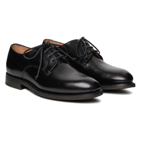 Silvano Sassetti Firenze Black Leather Derby Shoes - Silvano Sassetti