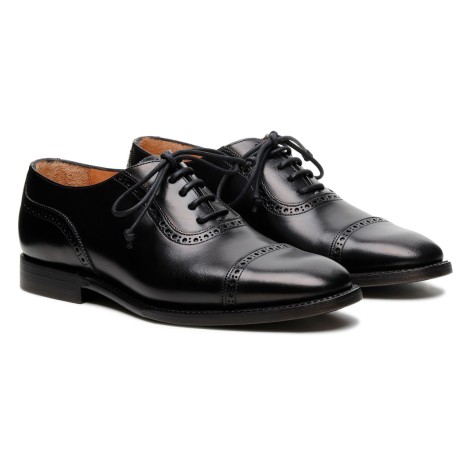 Silvano Sassetti Lione Black Leather Lace-up Shoes - Silvano Sassetti