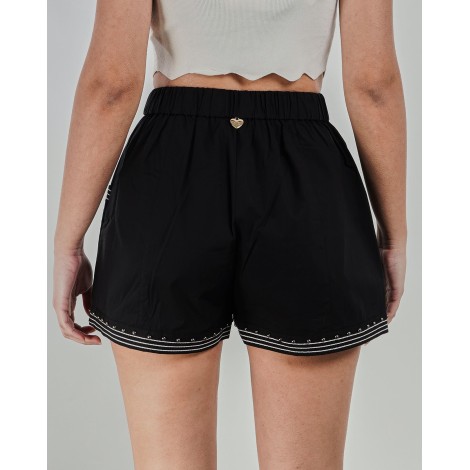 TWIN SET Shorts in popeline con borchie Twinset