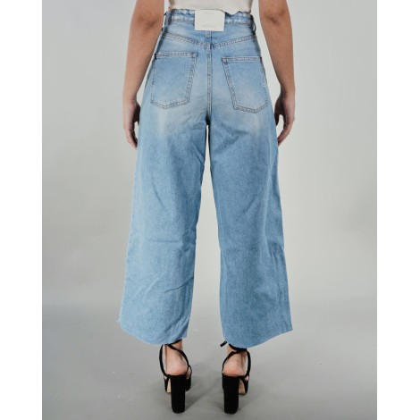 VICOLO Jeans cropped in denim Vicolo