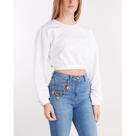 ELISABETTA FRANCHI Felpa cropped arricciata Elisabetta Franchi