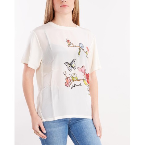 MAX MARA WEEKEND T-shirt in jersey e crèpe de chine Max Mara Weekend