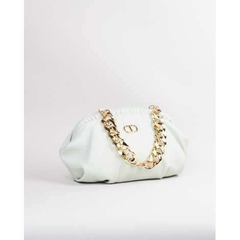 TWIN SET Borsa clutch morbida con logo Twinset