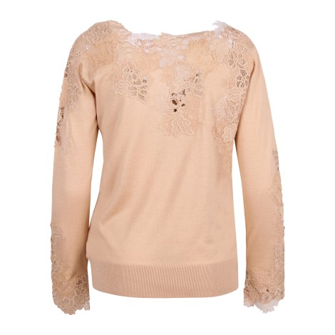 Ermanno Scervino Lace Inserts Cotton Blouse 38