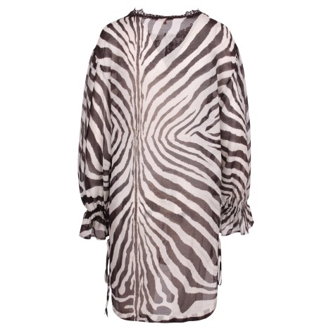 Ermanno Scervino Zebra Print Beachwear Dress 44