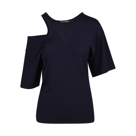 Nina Ricci Asymmetric Crewneck Blouse L