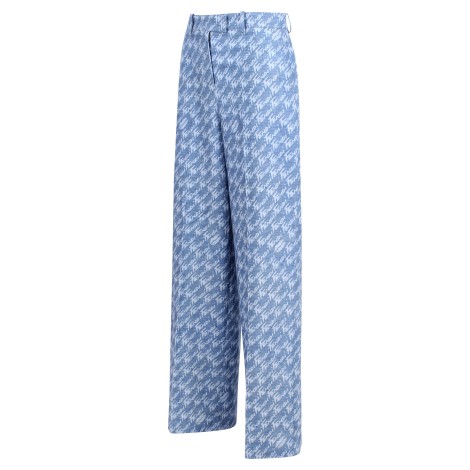 Fendi All-Over 'Logo Letterign' Print Cotton Trousers 44