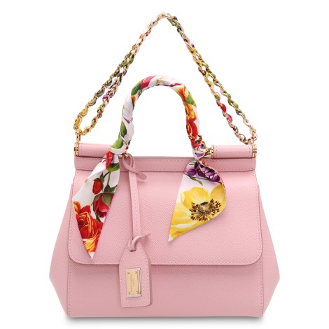 Dolce & Gabbana 'Sicily' Small Tote Bag With Flower Print Foulard MED