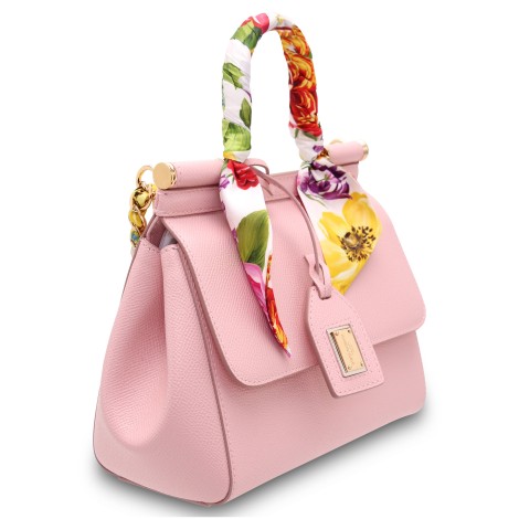 Dolce & Gabbana 'Sicily' Small Tote Bag With Flower Print Foulard MED