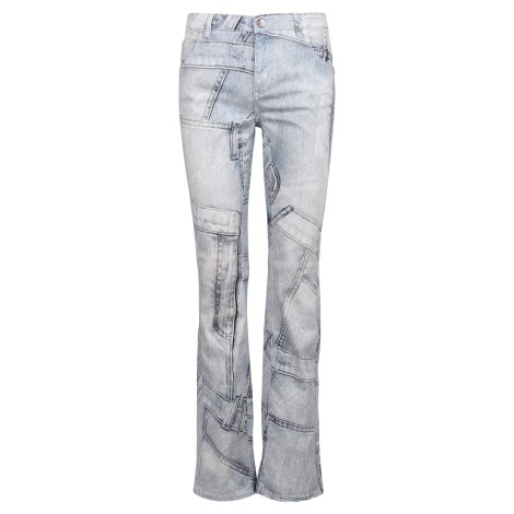 Blumarine Patchwork Print Cotton Jeans 40