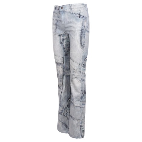 Blumarine Patchwork Print Cotton Jeans 40