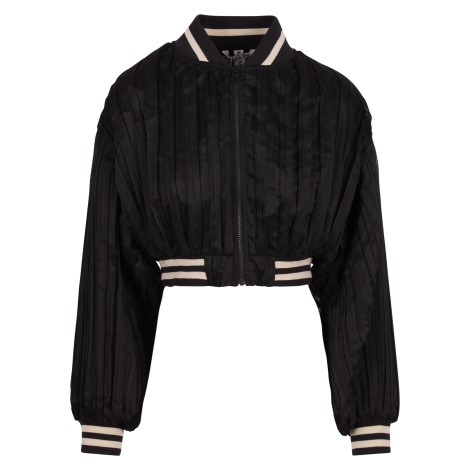 Vien Pleated Cropped Bomber Jacket M