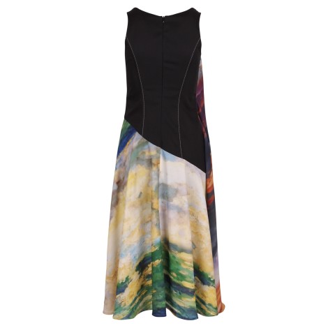 Vien Paneled Sleeveless Dress M