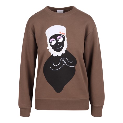 Patou 'BarbaPatou' Graphic Print Cotton Sweatshirt S