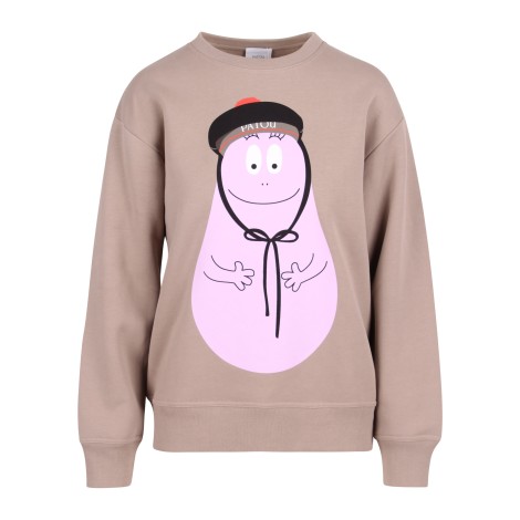 Patou 'BarbaPatou' Graphic-Print Cotton Sweatshirt M