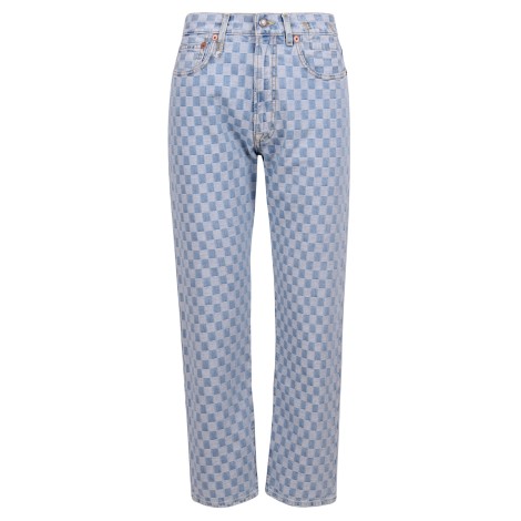 R13 'Boyfriend' Check Pattern Cotton Jeans 27