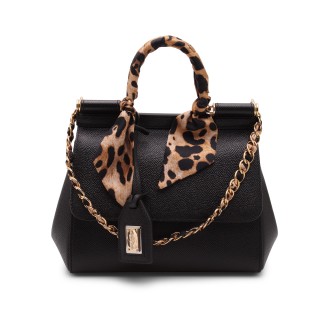 Dolce & Gabbana 'Sicily' Small Tote Bag With Leo Print Foulard MED