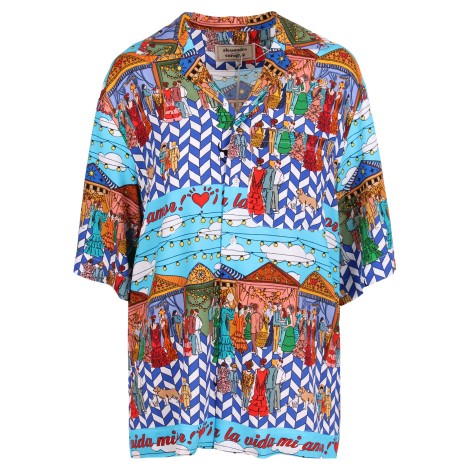 Alessandro Enriquez All-Over Graphic Print Shirt L