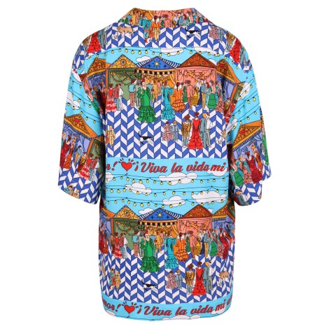 Alessandro Enriquez All-Over Graphic Print Shirt L