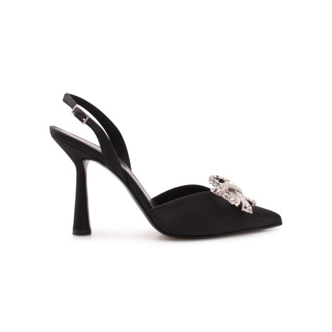 Aldo Castagna 'Adele' Crystal Bow Leather Pumps 36