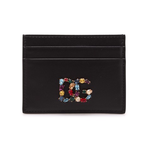 Dolce & Gabbana 'DG' Crystal Multicolor Logo Wallet U