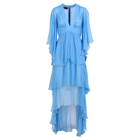 Rochas Layered Design Silk Dress 36