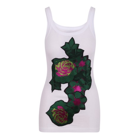 Antonio Marras Floral Print Cotton Tank Top M