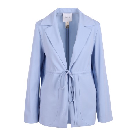 Patou Sky Blue Drawstring Wool Jacket 38