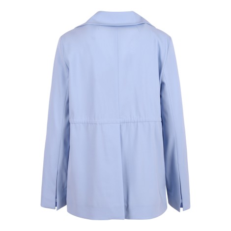 Patou Sky Blue Drawstring Wool Jacket 38