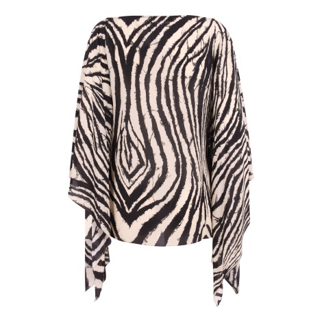 Roberto Cavalli 'Freedom' Print Silk Blouse 40