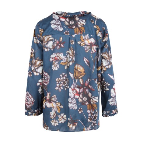 'S Max Mara 'Nogal' Ruches-embellished V-neckline Shirt 44