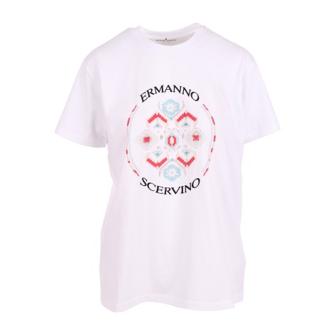 Ermanno Scervino Logo Print Cotton T-Shirt 40