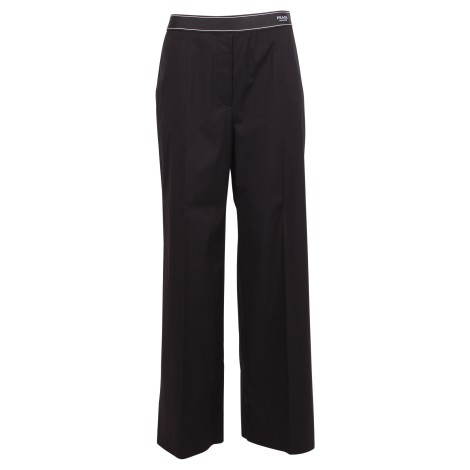 Prada Straight Cotton Poplin Trousers 44