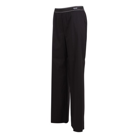 Prada Straight Cotton Poplin Trousers 44