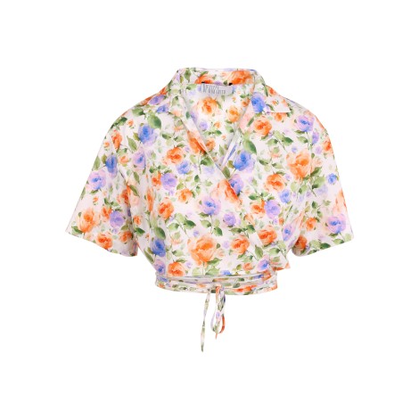 Giuseppe Di Morabito Cropped Floral Cotton Shirt 42