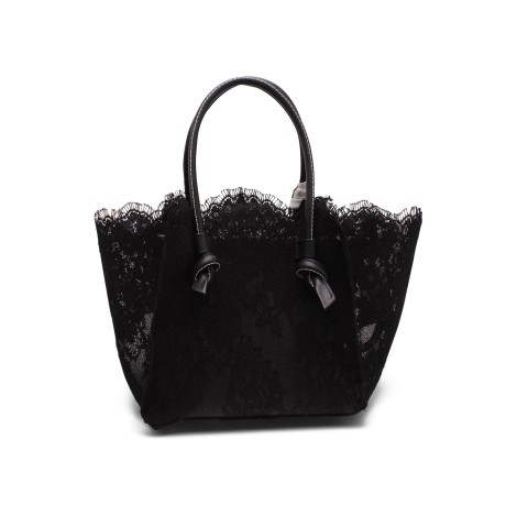 Ermanno Scervino Small Embroidered Lace Shopping Bag MED