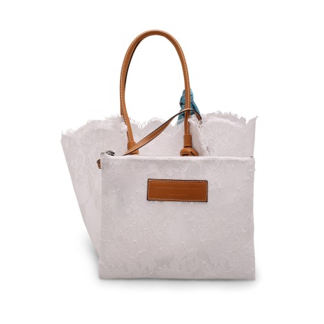 Ermanno Scervino Small Embroidered Lace Shopping Bag PIC