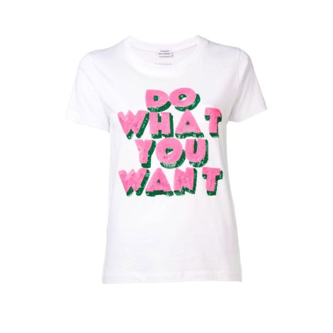 P.A.R.O.S.H. T-shirt con frase in paillettes