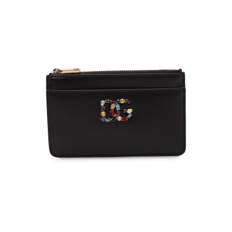 Dolce & Gabbana Card holder with 'DG' logo in multicolor crystals U